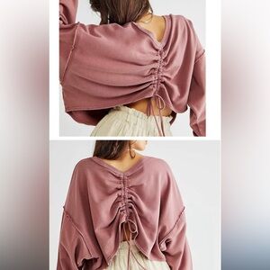 Free People Cinched Back Sweater